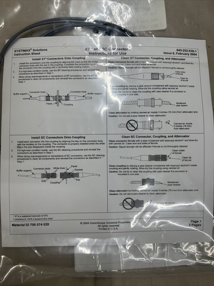 Commscope FPCMSCSC32-RF004 FPC Optispeed SC-SC 3.0MM Duplex Riser Cable