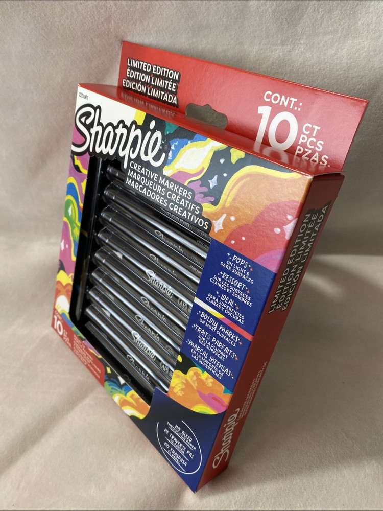 Sharpie Creative Acrylic Markers 10 Count Bullet Tip Paint Effect No Bleed