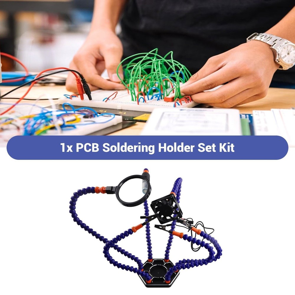 PCB welding support Aider Hands LED lamp 3X magnifier for