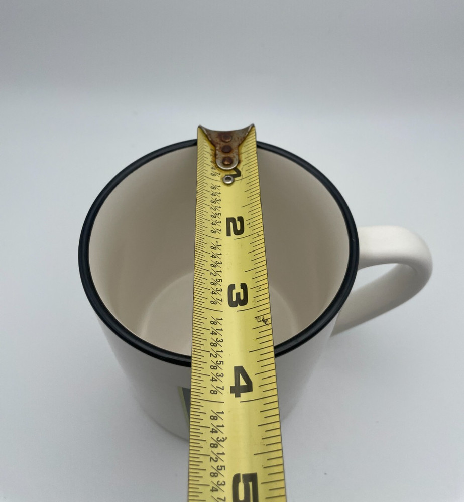 Threshold Monogram Initial E Coffee Mug 16 oz Personalized Black White Cup B17