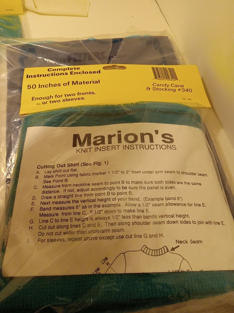 Sewing Marion's Knitted Inserts For Sweaters, Collars, Quick Stick Felt.