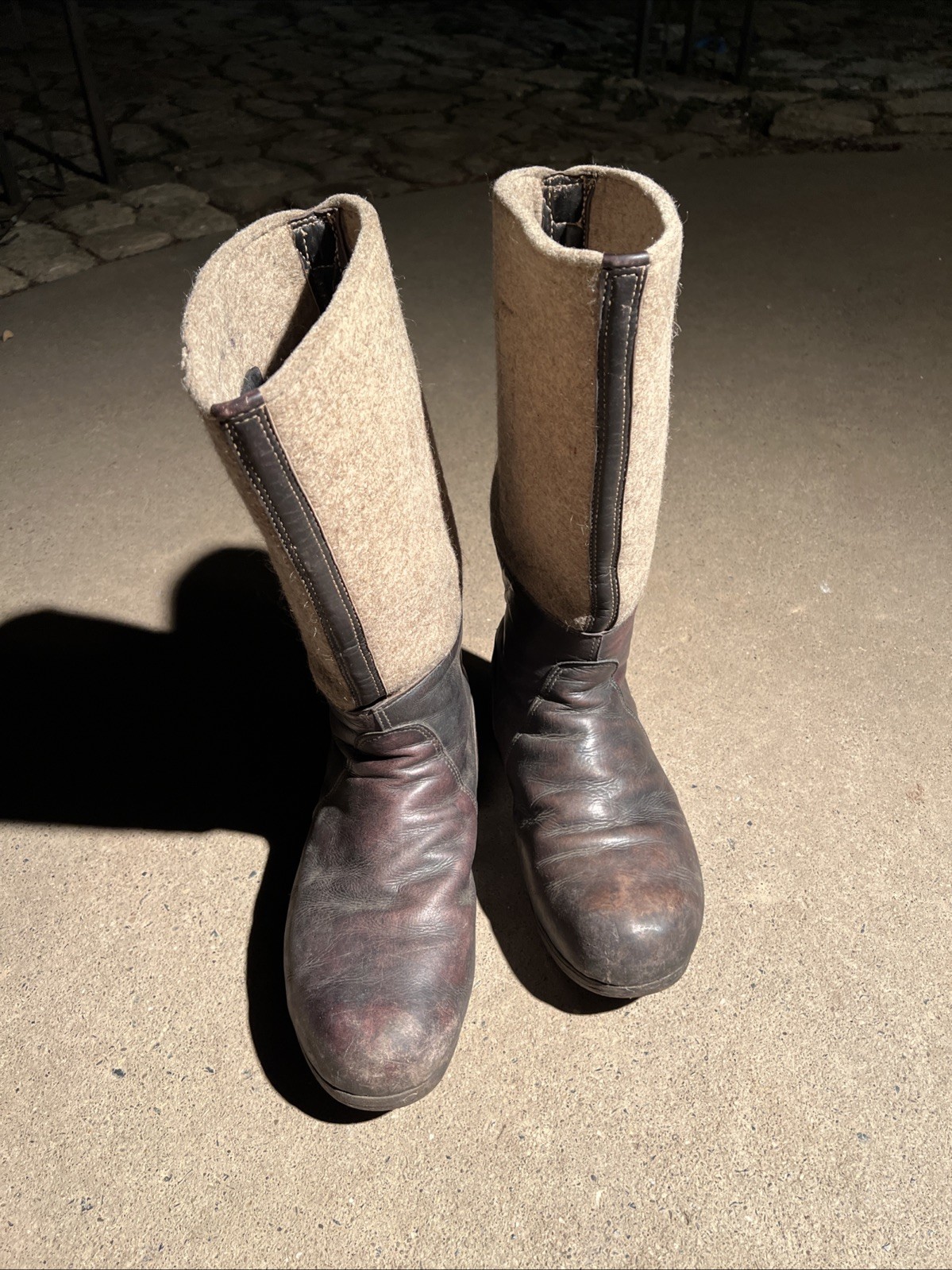 WW2 German Sentry Boots Wool / Leather Original (FF552