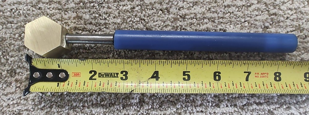 🗽TOOLMAKERS BUILT BRASS HAMMER AND 1" BRASS ANVIL PLATE