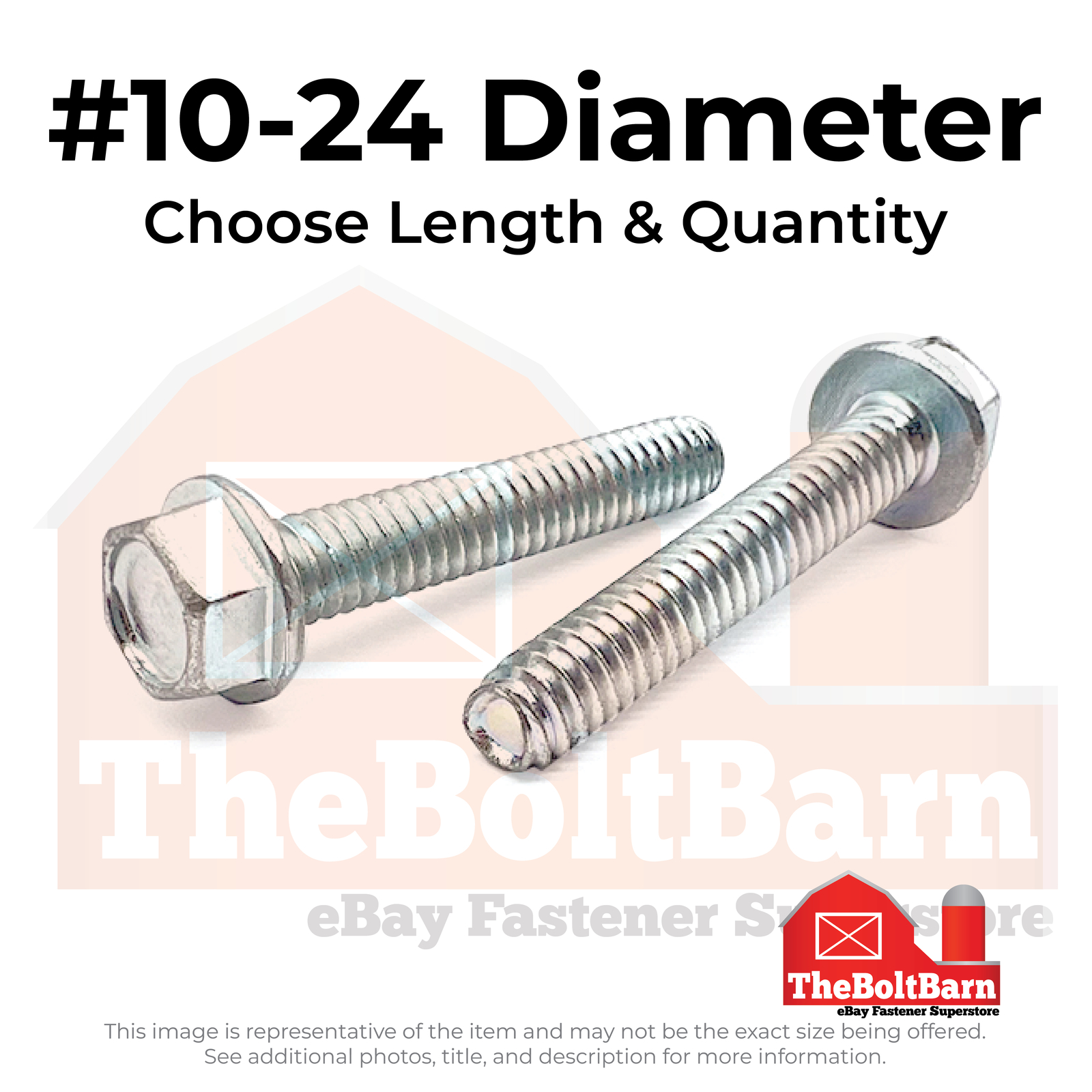 #10-24 Indent Hex Washer Head Thread Rolling Screws Zinc (Choose Length & Qty)