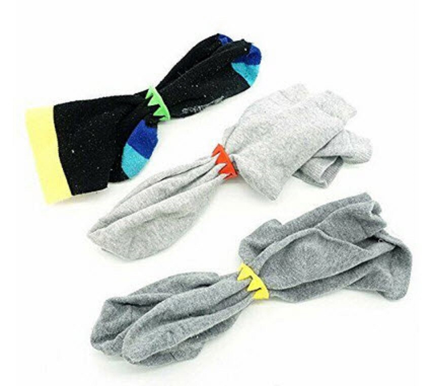 12PCS SOCK HOLDERS RING CLIPS STOCKING ORGANIZER FOR WASHING & SORTING SOCKS