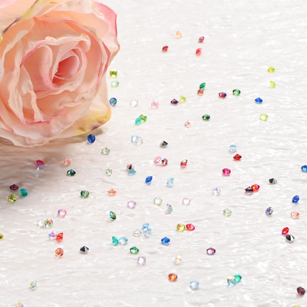 3600-Pack Acrylic Diamonds, 3mm Wedding Table Scatter Crystals[White AB]