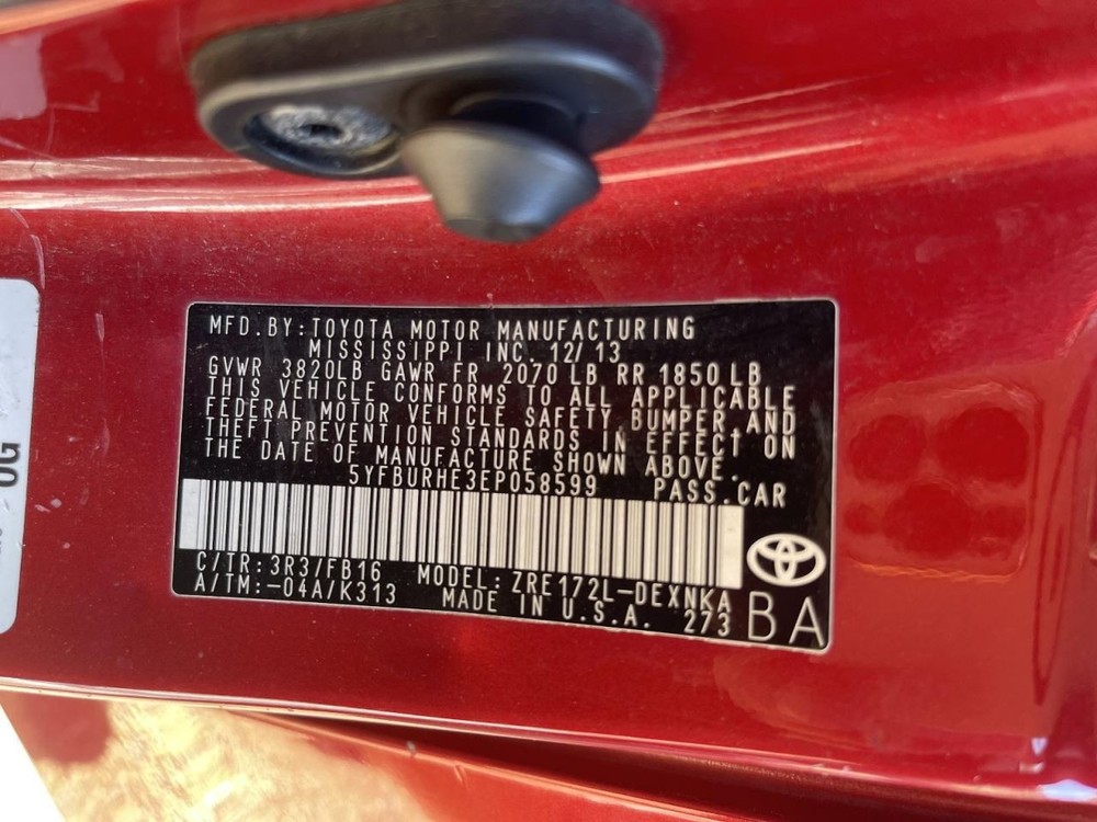 Sun Visor Left Driver Fits 14-16 COROLLA 972241
