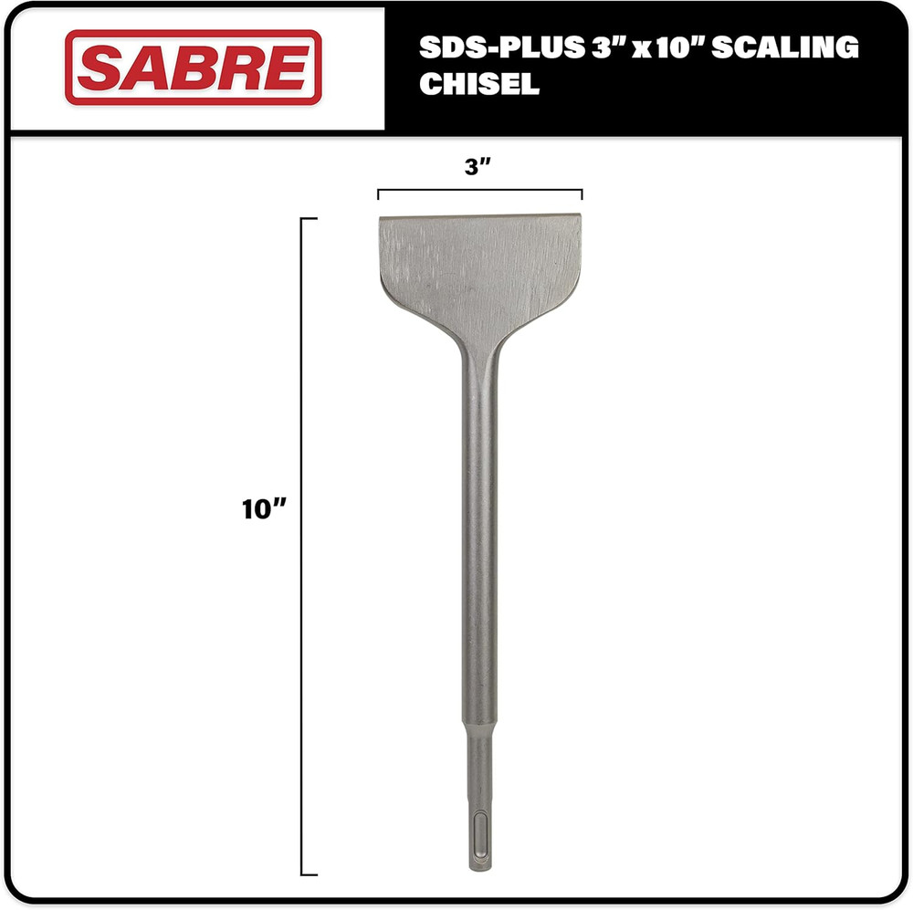 SDS plus Thinset Scraping Bit 3” X 10”, Thinset Scaling Chisel, SDS Chisel Bit f
