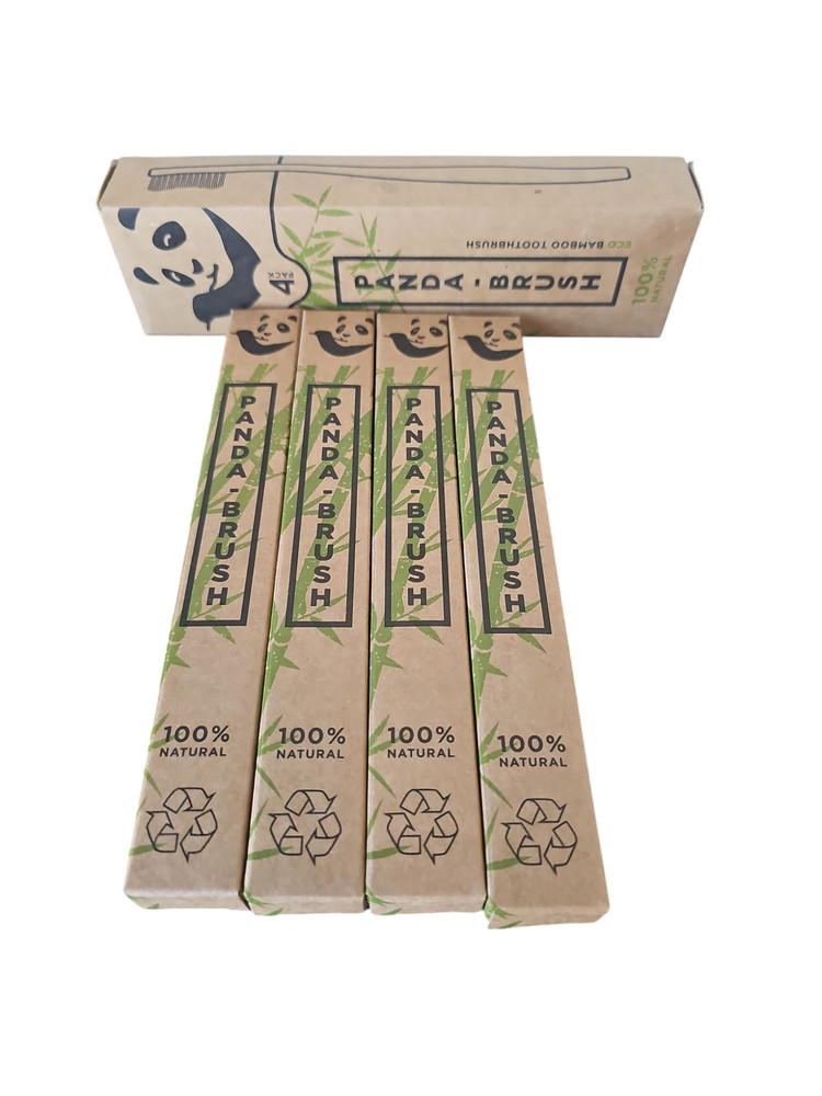 Panda Organic Biodegradable Toothbrush, 4 CT