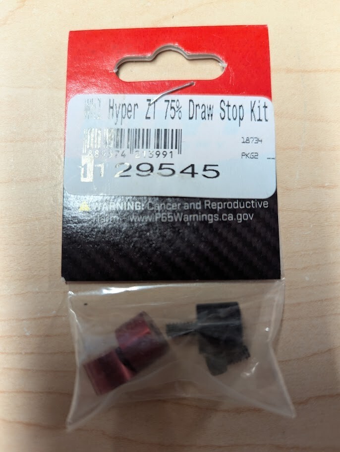 Hoyt Whl Hyper ZT 75% RH Compound Bow Draw Stop Kit