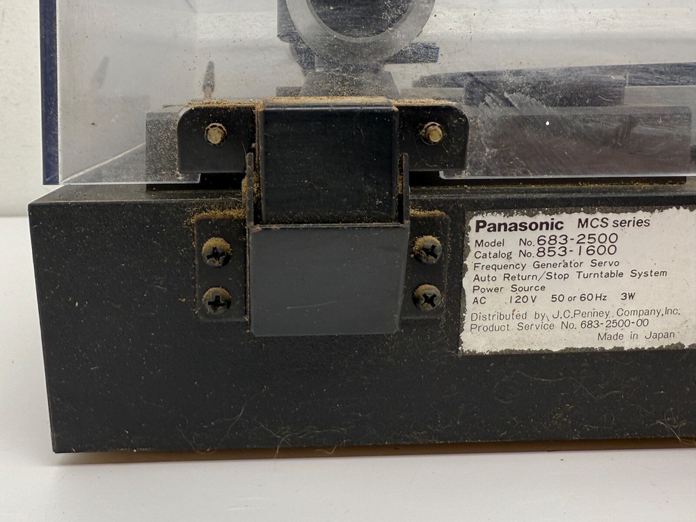 Panasonic MCS Series Matched Component System Servo/Belt Drive Turntable READ