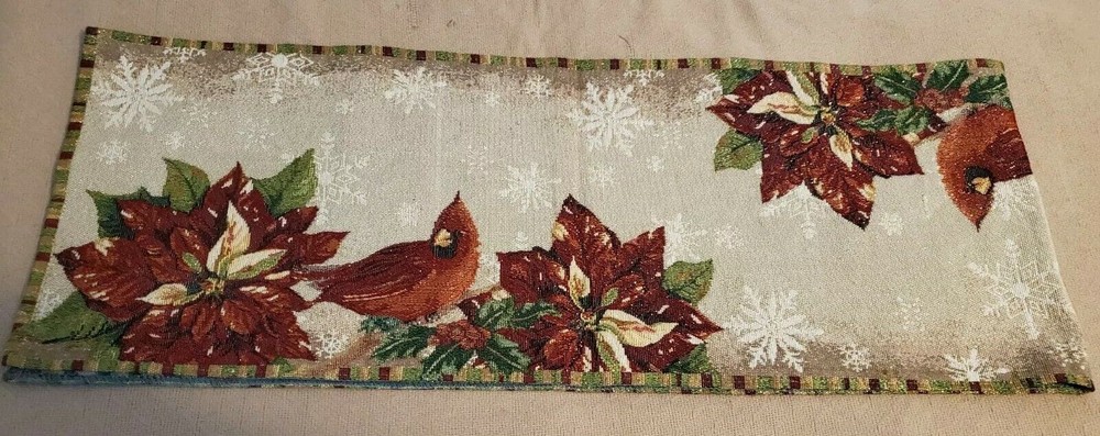 Fall Harvest Table Runner 60" L 12" W, White