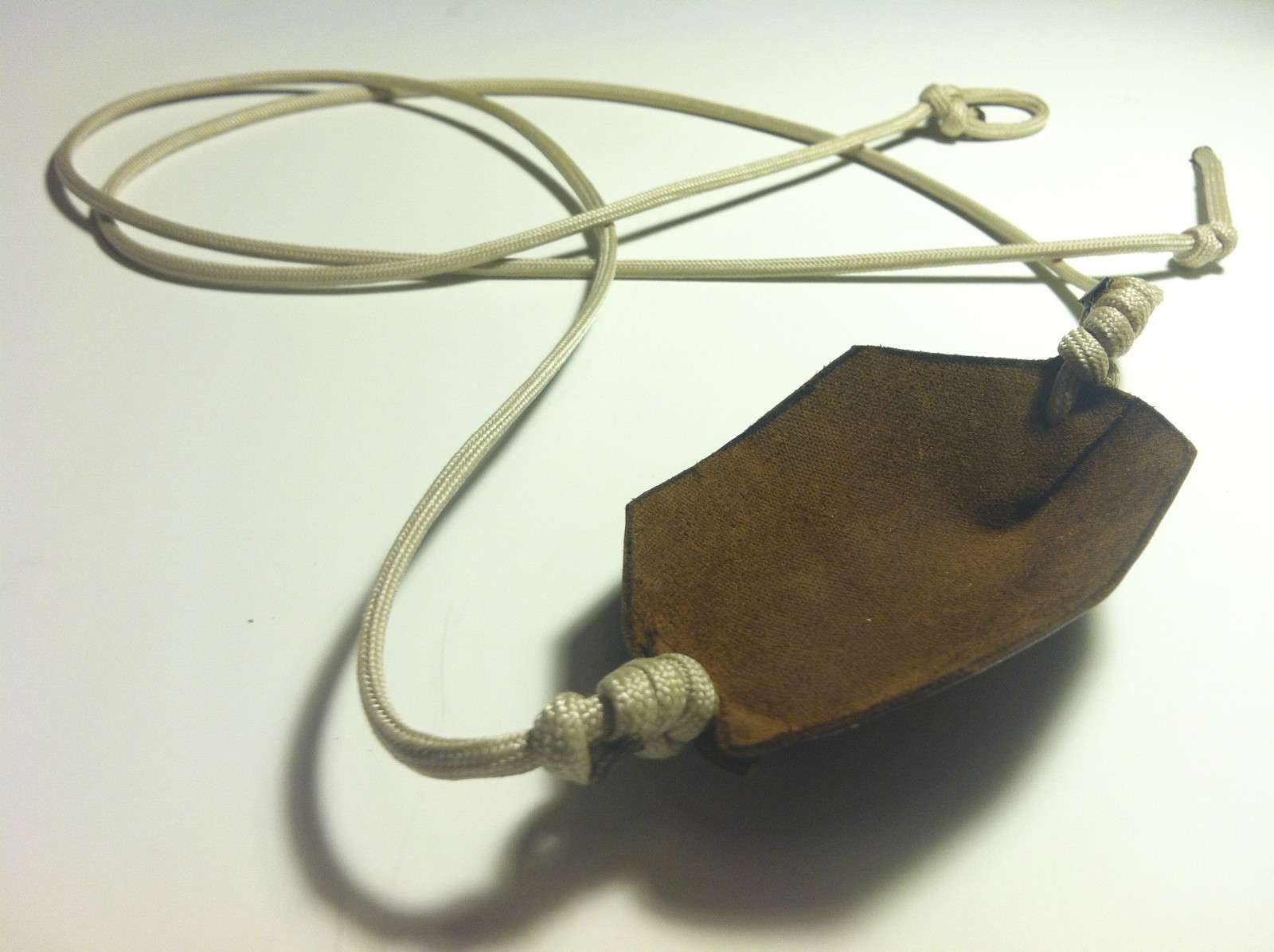 Paracord & Leather Cupped Pouch Shepherd Sling HANDMADE by David the Shepherd