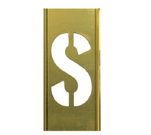 CH Hanson 10015S - Stencil Sort-5" Brass Gothic S