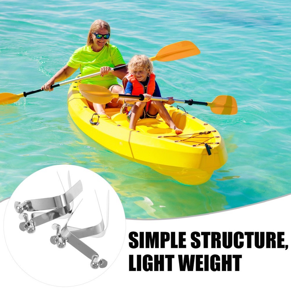 6 Pcs Clips for Paddle Tent Pole Push Button Spring Boat Docking