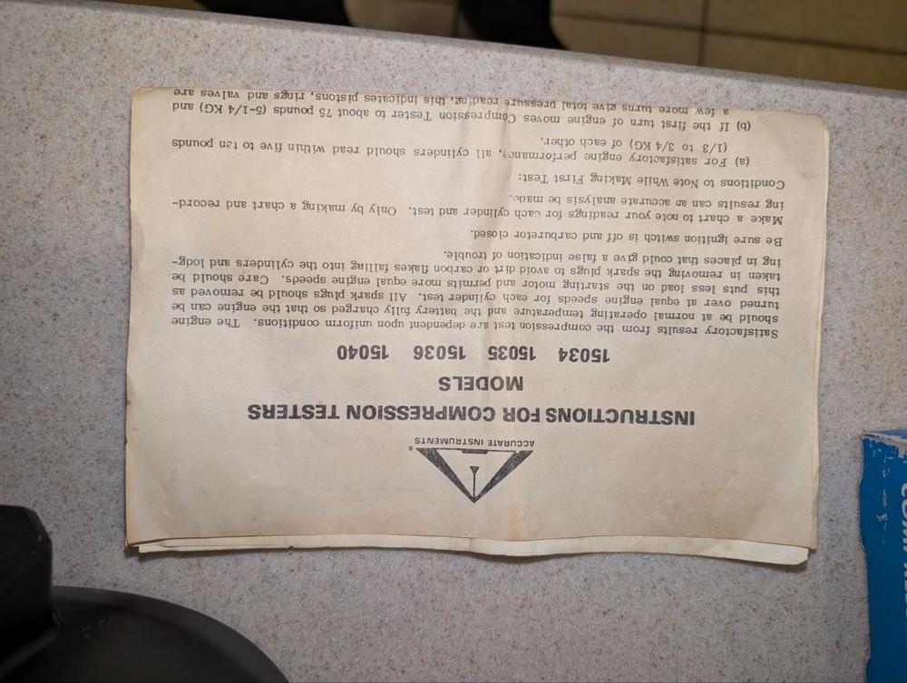 NAPA Balkamp Compression Tester 420 Vintage
