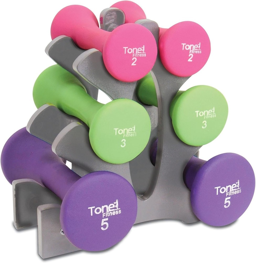 Color-Coded Dumbbell Trio Set for Strength Training