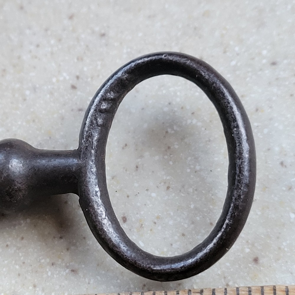 Antique Rusty Primitive Small Iron Lock with Key