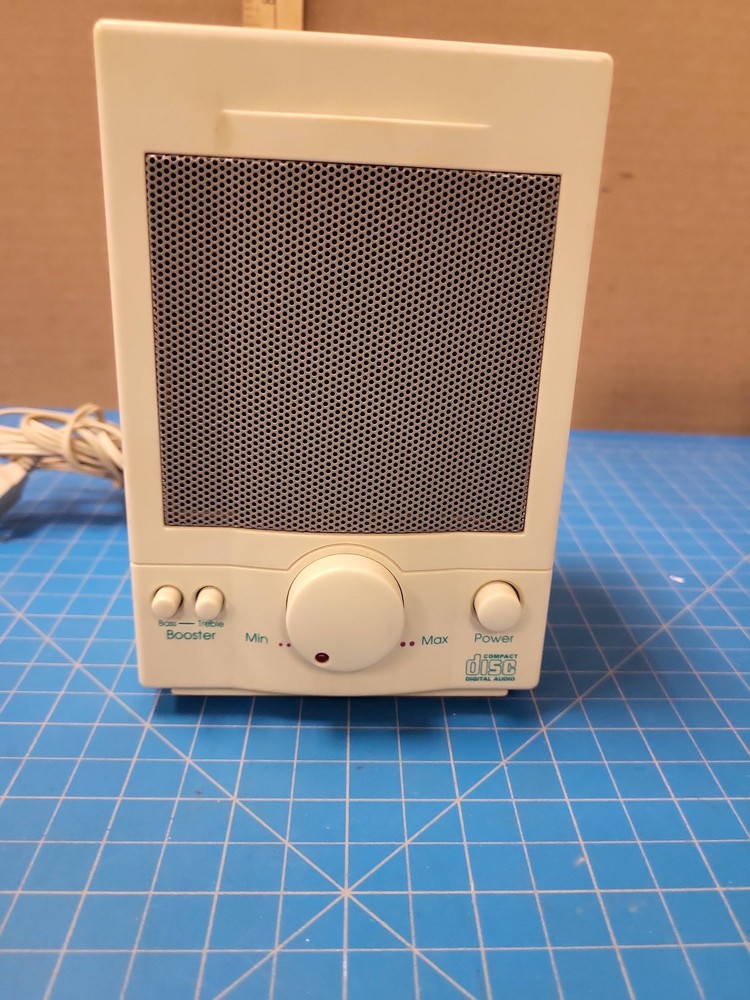 Addison Technologies Compact Disc Speakers Vintage Computer Audio Pair
