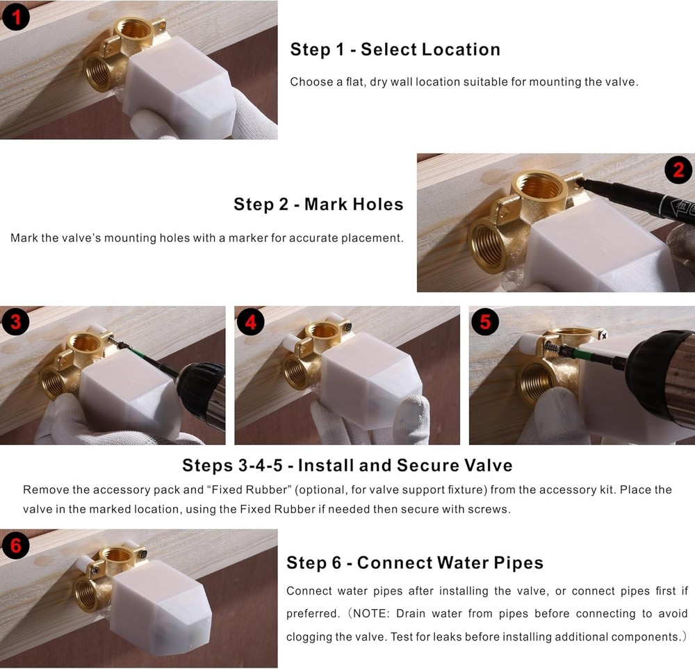 Bathroom Shower Valve Single Function Shower Mixer Valve