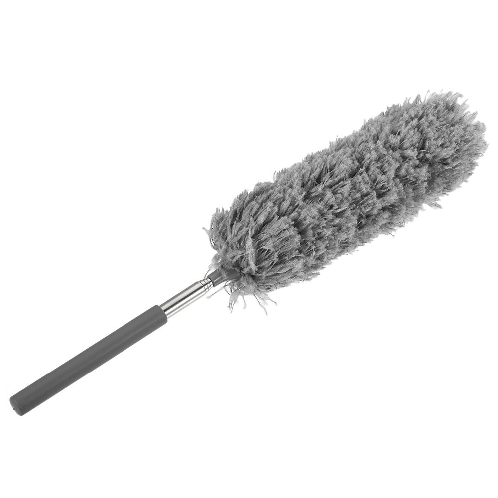 13.8 to 32.7 Inch Microfiber Duster Extendable Dusting Brush Gray