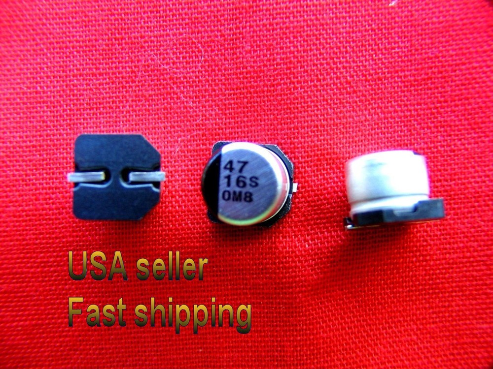 50 pcs  -  47uf 16v  SMD  PANASONIC  electrolytic capacitors