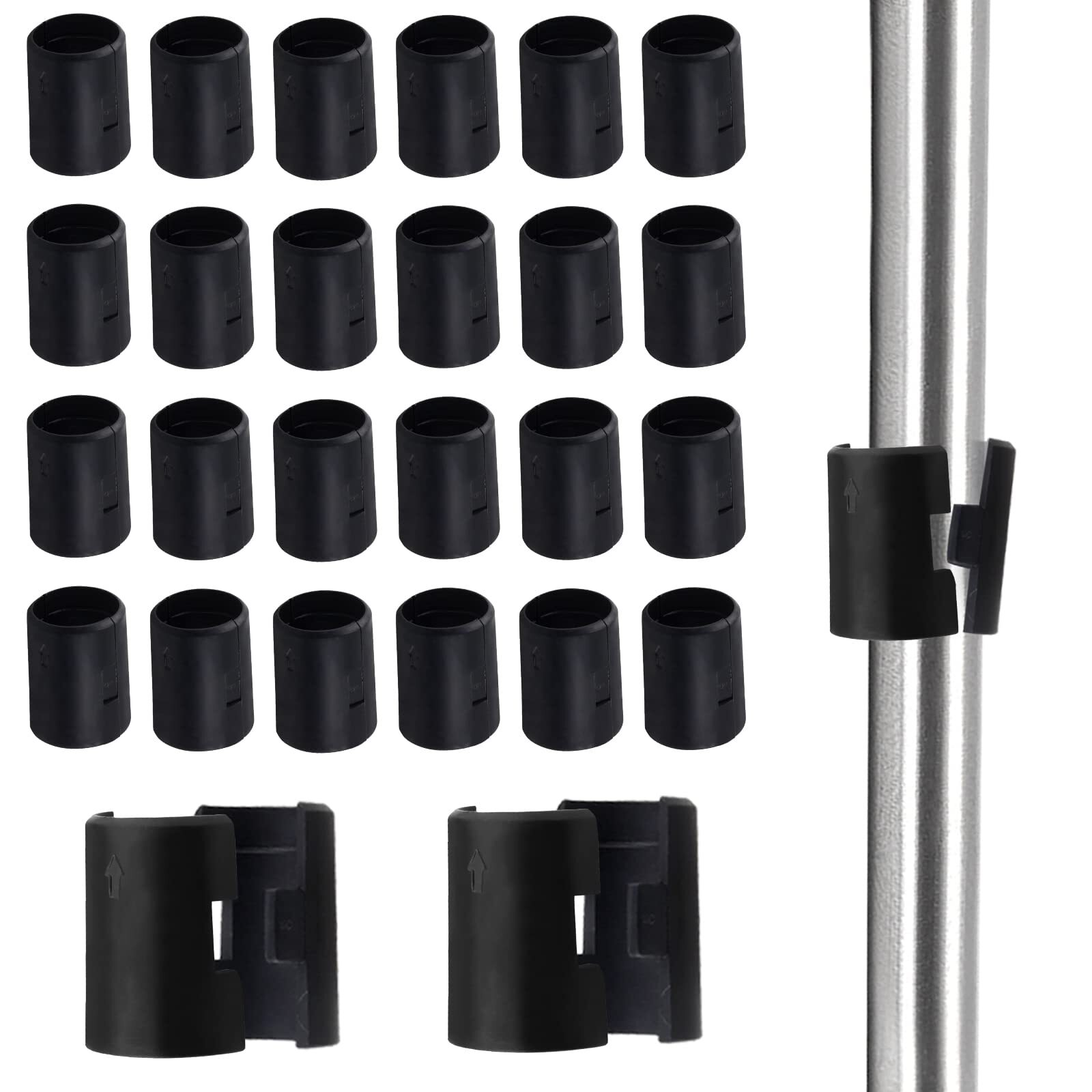 54 Pack Wire Shelf Clips for 7/8 Inch Post, Split Shelving Sleeves Replacements