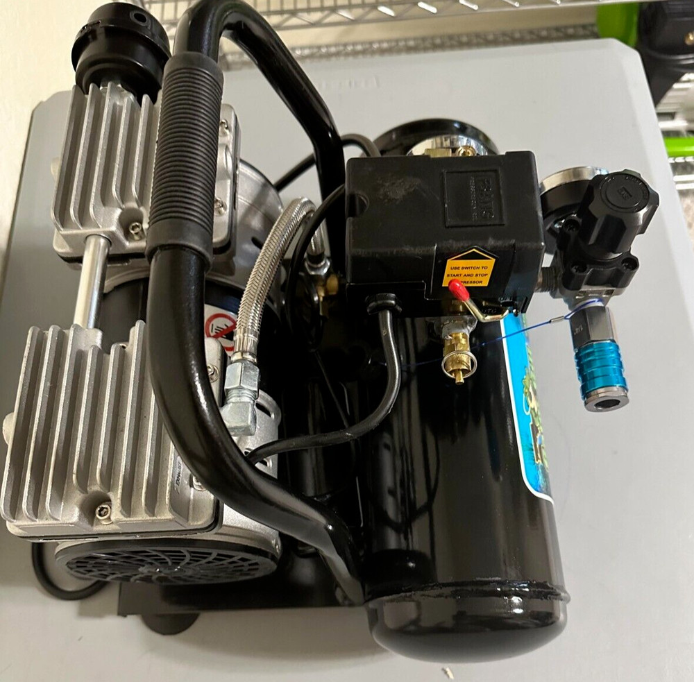 Hookah diving compressor "Reef Cutter" 5.2cfms w 75' hose & Reg 120 volt