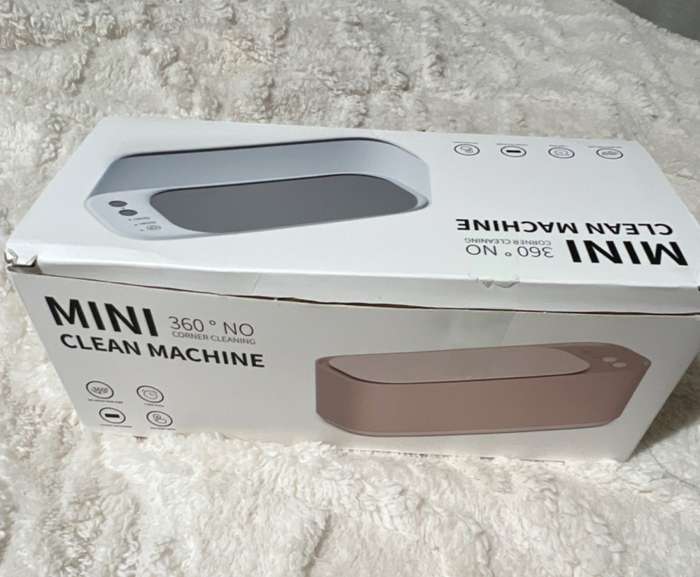 Mini Clean Machine Ultrasonic Cleaner 360° NO White Portable Compact Device