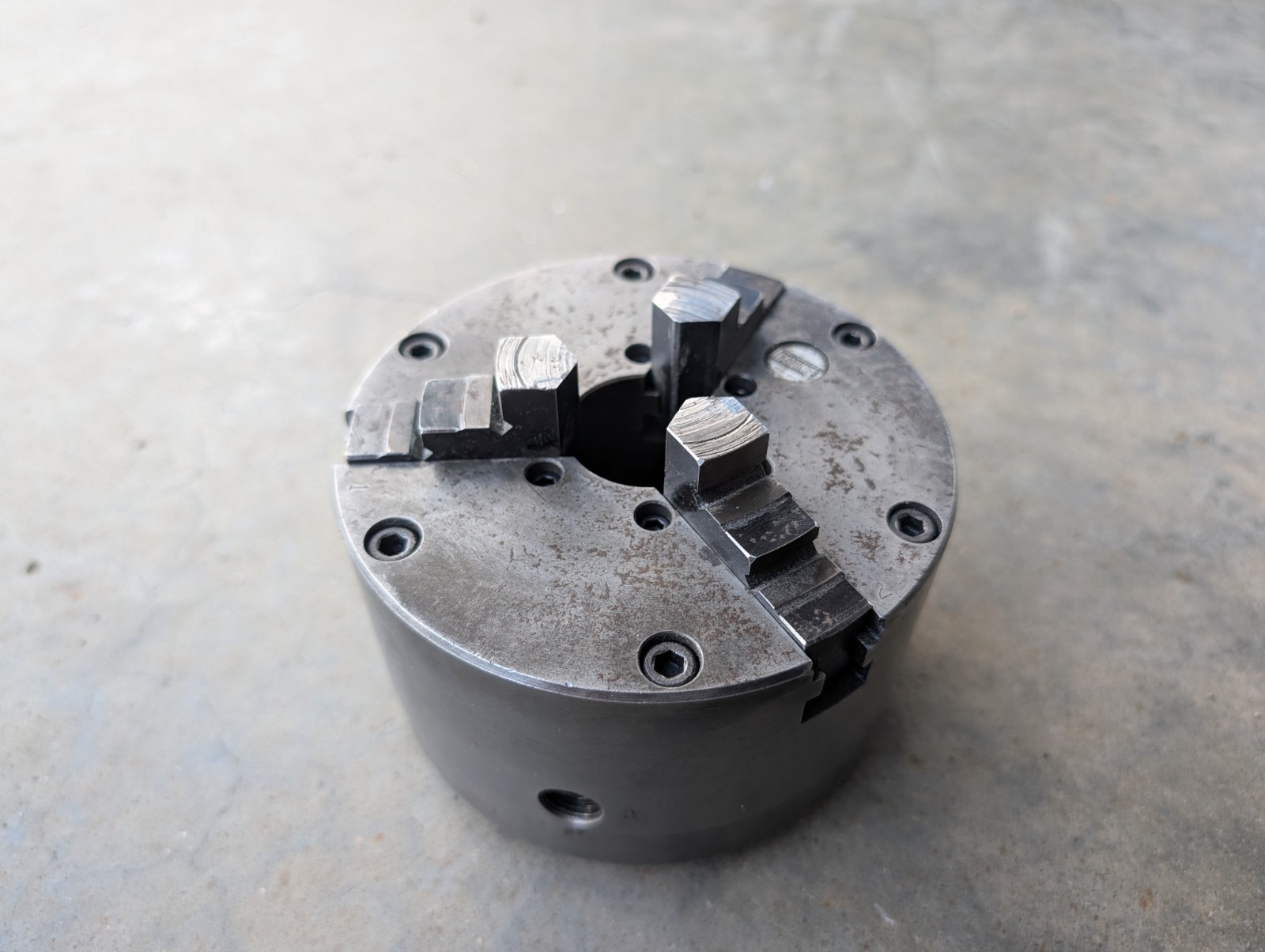 Hardinge Buck Chuck 5" 3-Jaw Adjust-Tru Lathe Chuck w/ Taper Lock Mount