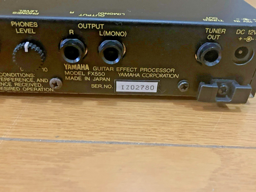 Yamaha FX550 Guitar Effect Processor Made in Japan Half Rack Effects Used