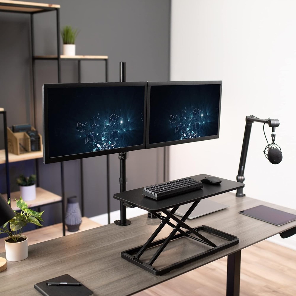 Single Top 24 inch Scissors Lift Keyboard & Mouse Riser Height Adjustable Laptop