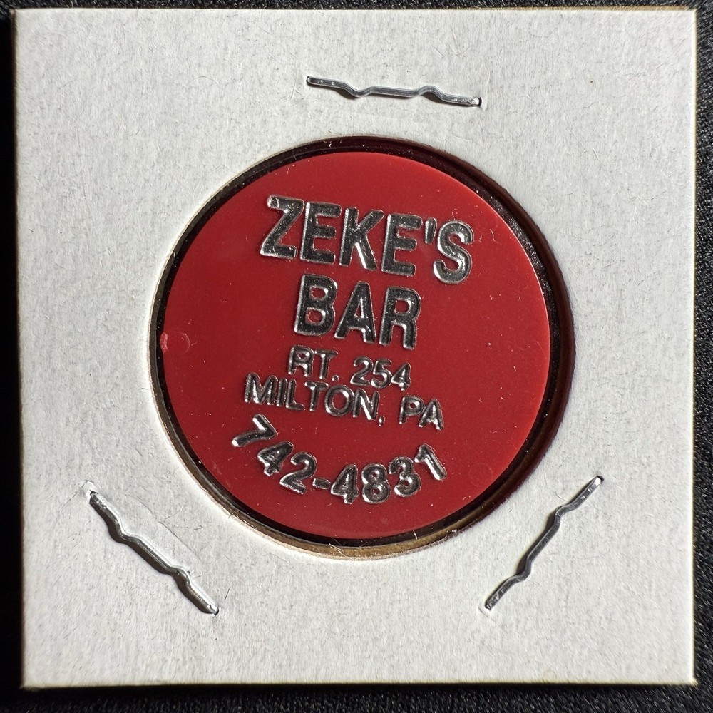 Zeke’s Bar. Milton, PA. Round Draft Token HS88