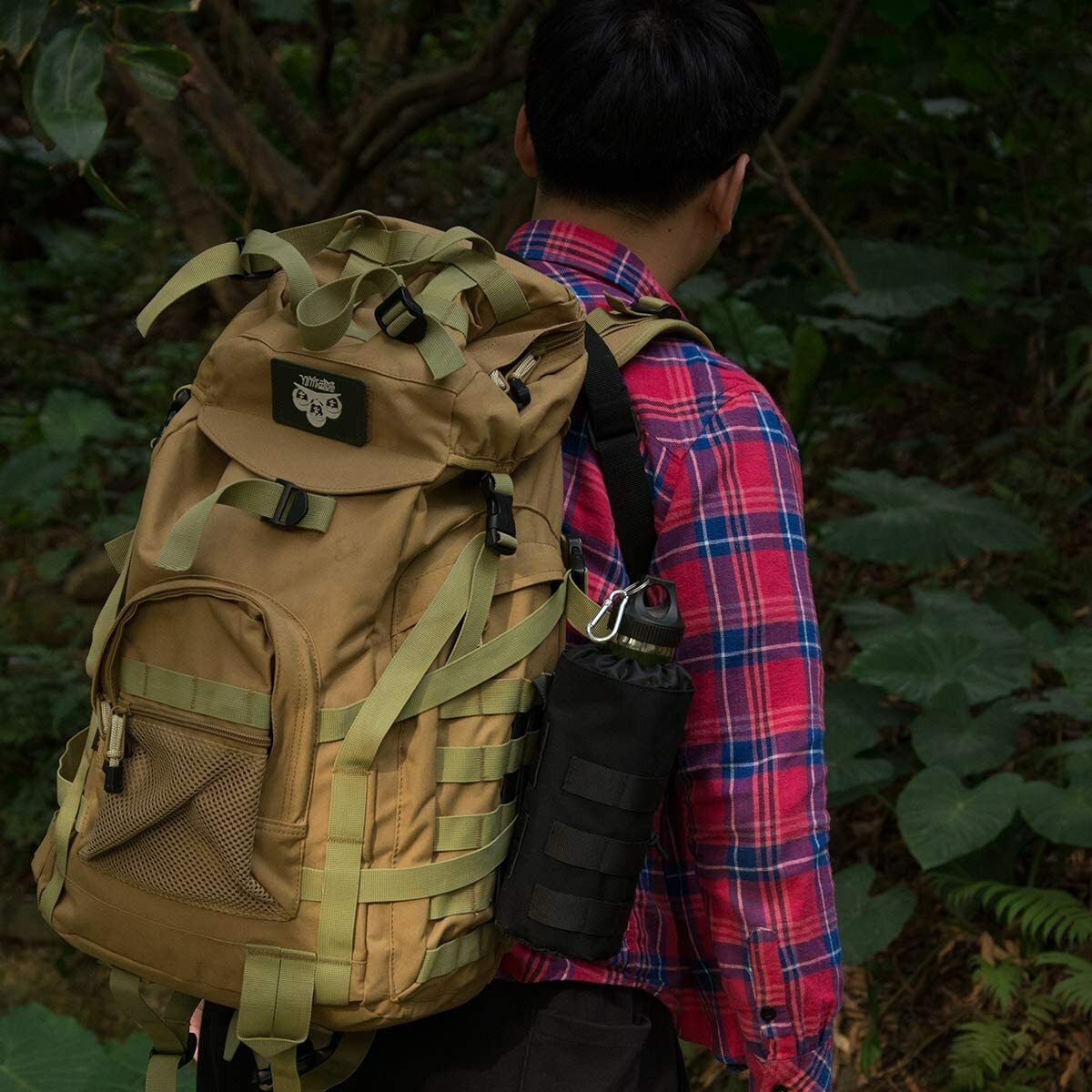 Tactical Molle Water Bottle Bag Military Outdoor Hiking Belt Holder Kettle Pouch