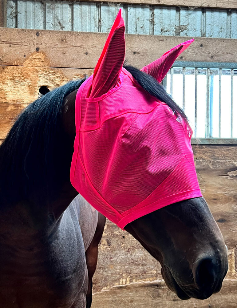 Rugged Ride Rip Resistant Mesh Fly Mask w/Ears & Forelock Hole