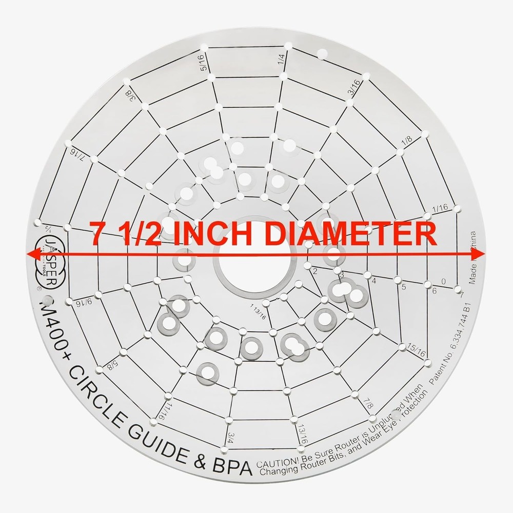 Jasper 400+ XL Universal Base Plate & Circular Cutting Guide for Precision Cuts