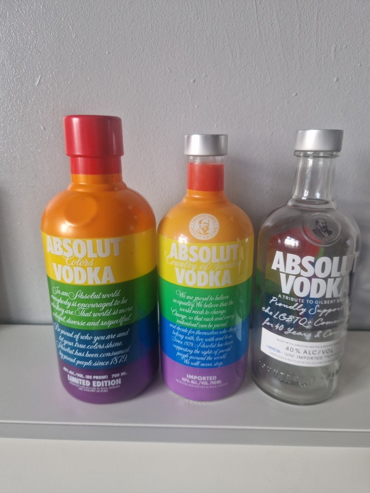 Absolut Gilbert Baker And Absolut Colours Empty Bottle and Case, 700ml