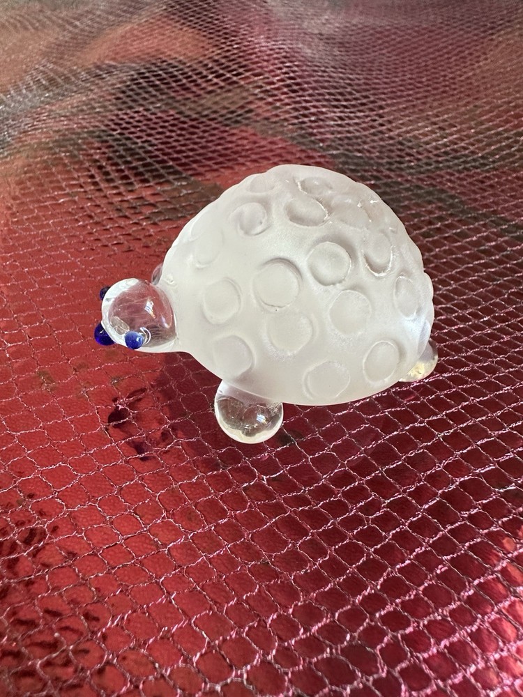 Frosted Crystal Turtle Figurine