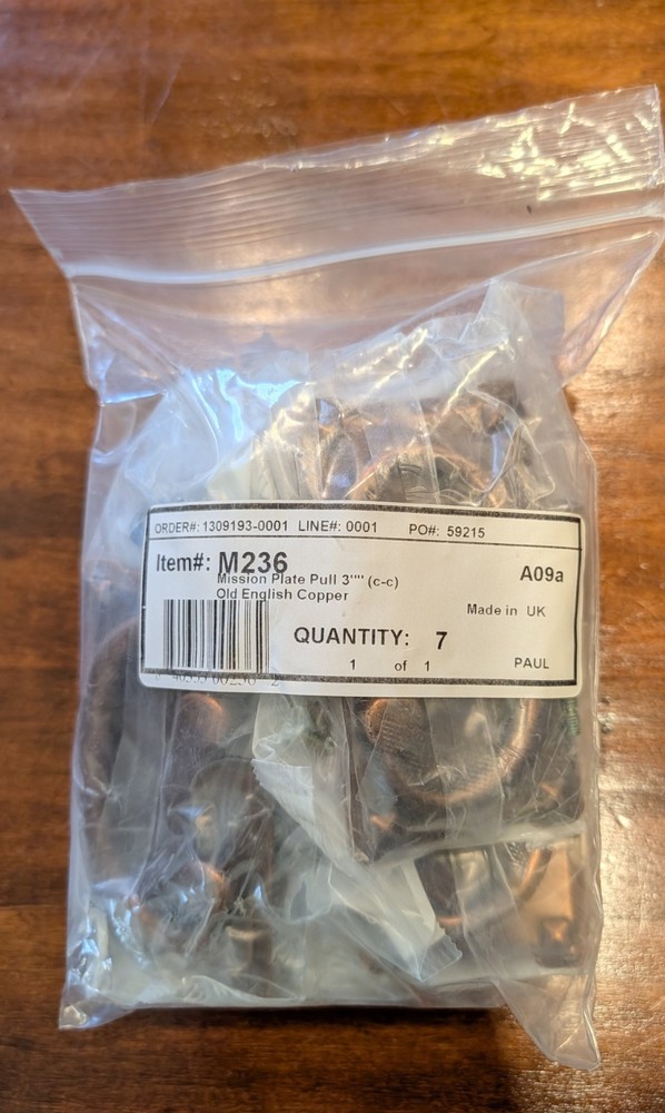 Top Knobs - Mission Plate Drawer Pull - Old World Style - Qty 7