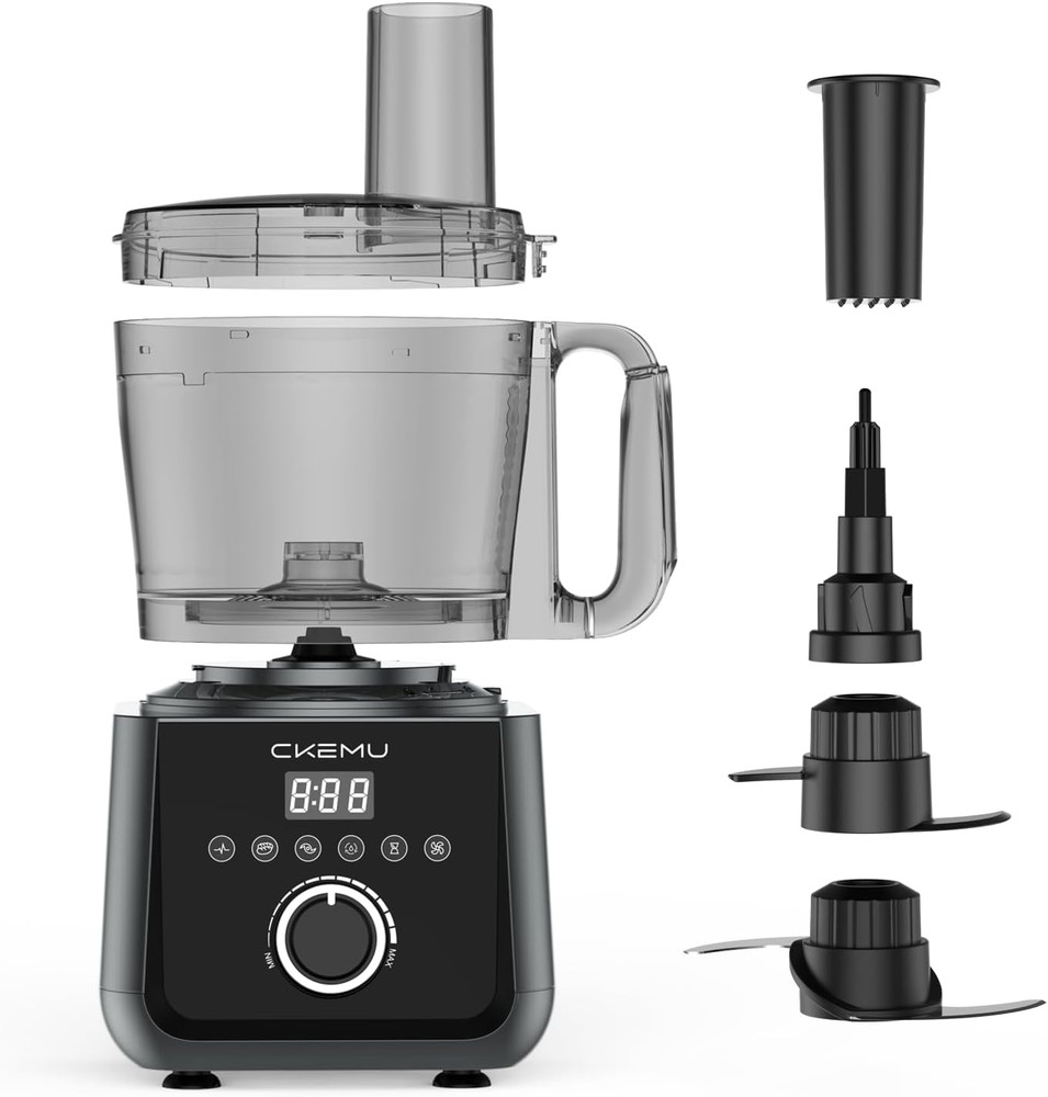 SMART FOOD PROCESSOR AND VEGETABLE CHOPPER, 12 CUP BOWL 6 FUNCTION