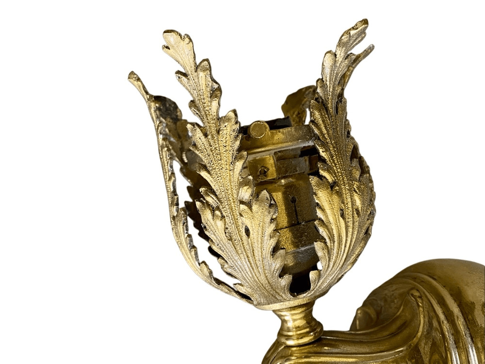 Vintage Classical Style Brass Set Flush Mount Light & 2 Wall Sconces