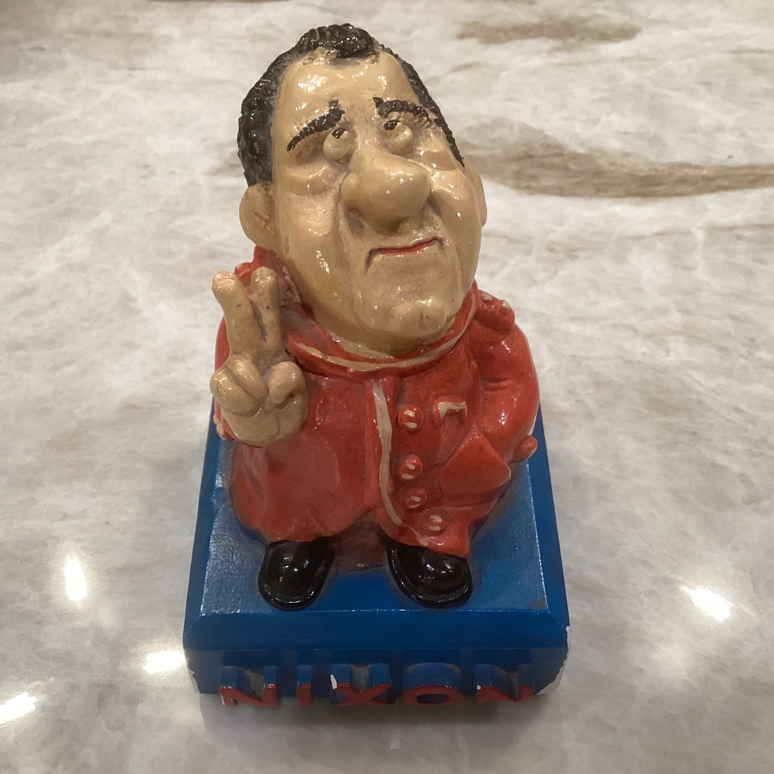 Vintage 70's Resin Richard Nixon Political Art Figure
