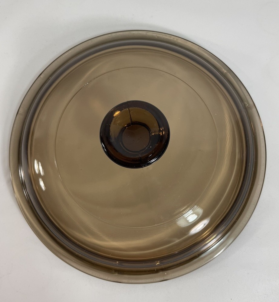 Pyrex Corning Ware Visions V-1-C Amber Replacement Lid 6.5"