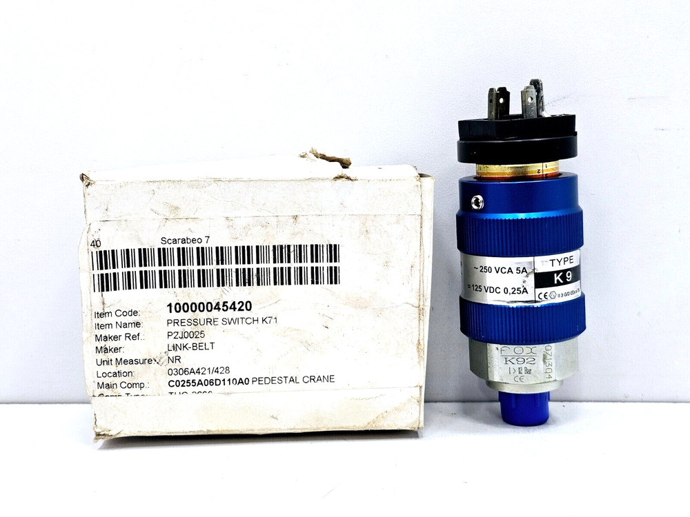 K9 FOX ELECTROMECHANICAL PRESSURE SWITCH K92