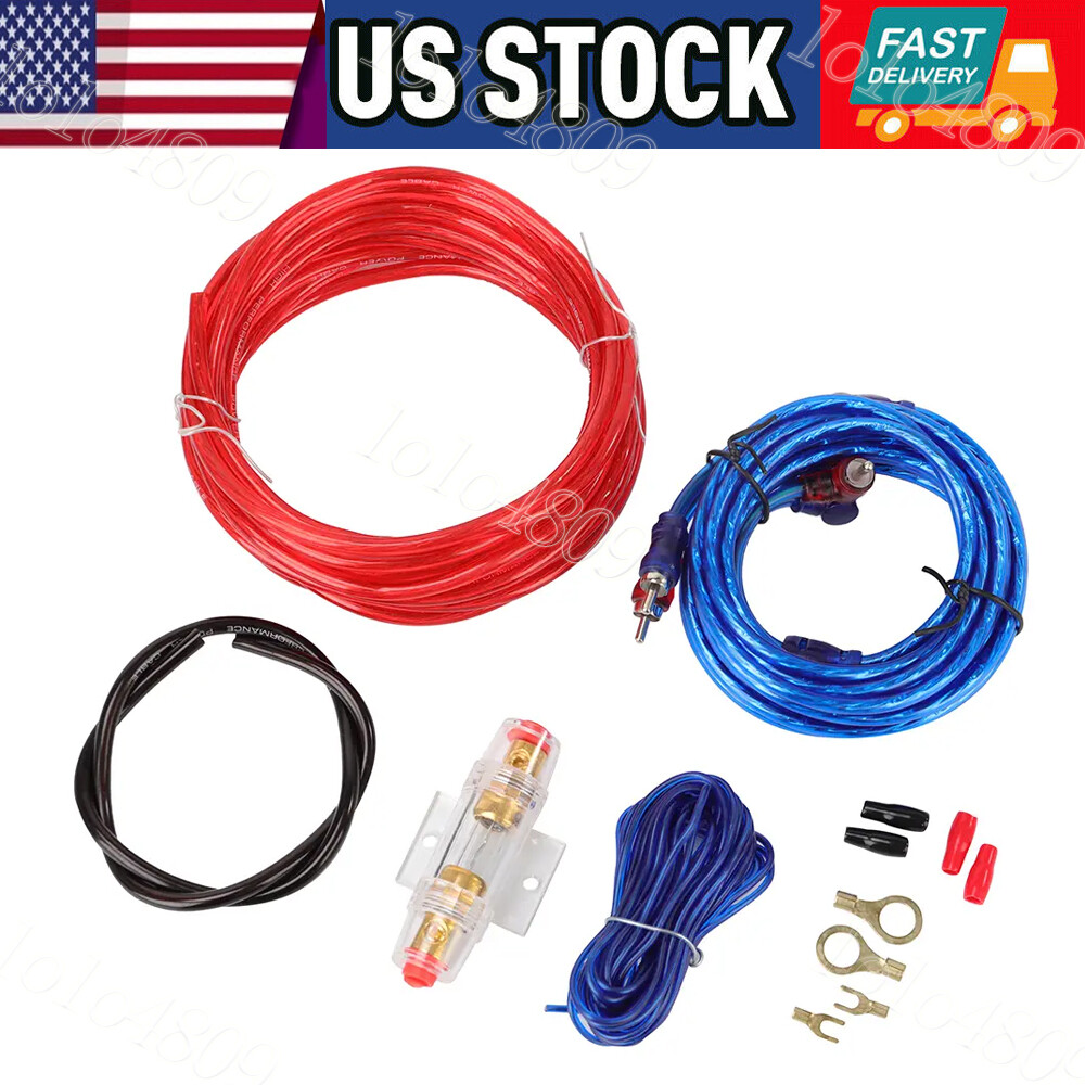 Car Audio System Speaker Kit Complete Subwoofer Amplifier Install Wiring Cable