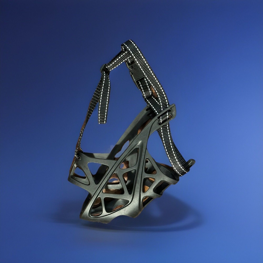 Dog Rubber Muzzle Soft Basket Black Size Large Adjustable Nylon Strap EUC