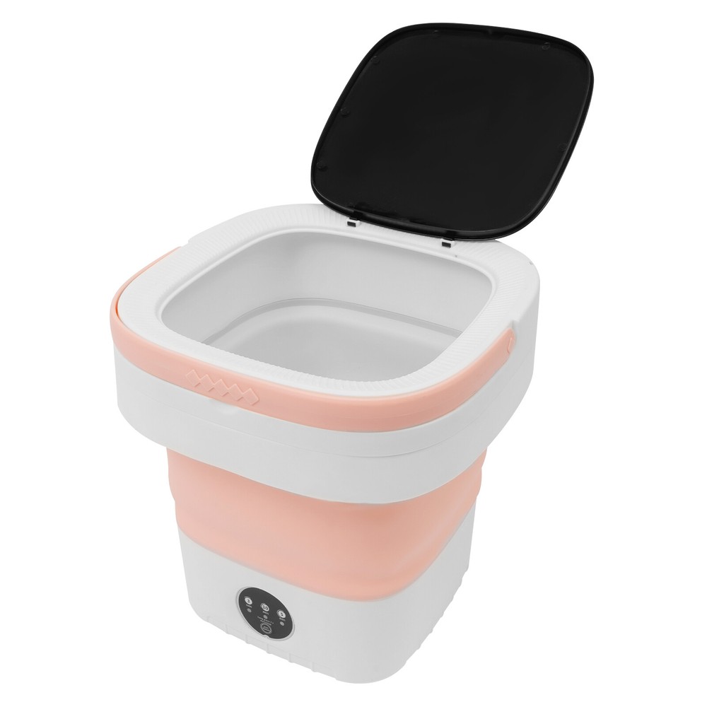 Portable Washing Machine 12L Mini Foldable Washer Touch Screen Timer For Travel