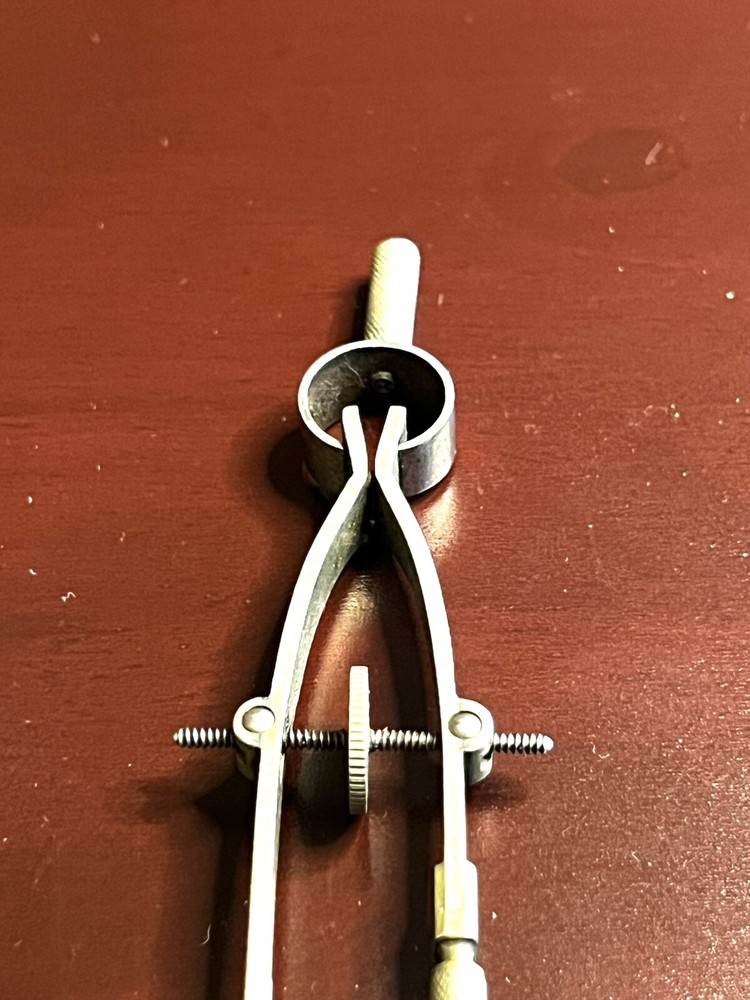 Vintage Drafting Compass Engineer Geometry Tool Metal Divider Compass