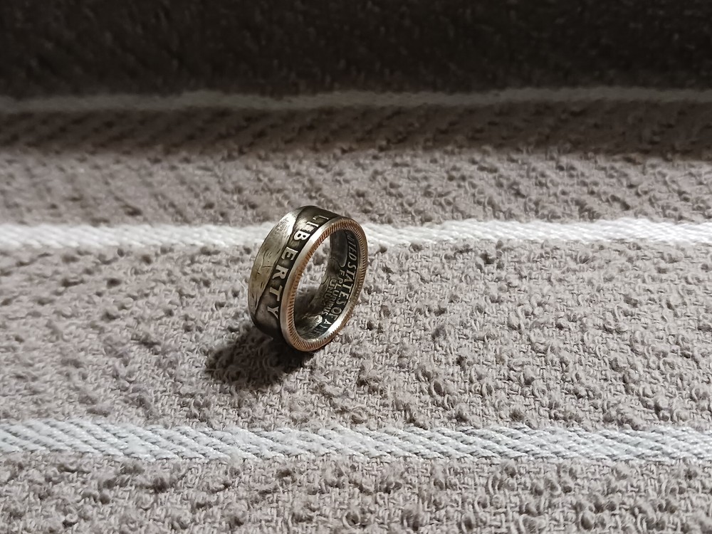 1992 Washington Quarters, coin ring, size 6