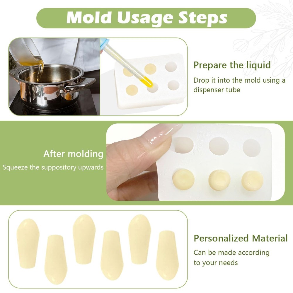 Fukumi Reusable Suppository Molds Kit, 2ML | 4 Mold Transparent